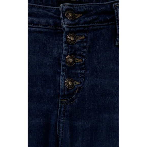 Silver Jeans Co Womens 30X26 High Note Skinny Exposed Button Fly Raw Hem Jeans - Picture 14 of 14